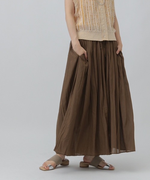 LEPSIM（レプシィム）の「コットンスカーチョ　491046（その他パンツ・レディース・ブラック/イエロー系その他/ブラウン・FREE）」の4枚目の写真