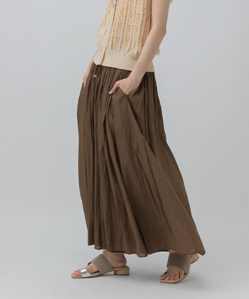 LEPSIM（レプシィム）の「コットンスカーチョ　491046（その他パンツ・レディース・ブラック/イエロー系その他/ブラウン・FREE）」の6枚目の写真