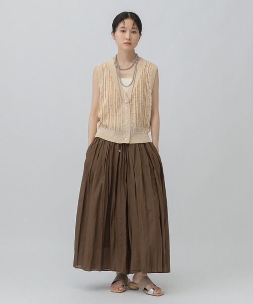 LEPSIM（レプシィム）の「コットンスカーチョ　491046（その他パンツ・レディース・ブラック/イエロー系その他/ブラウン・FREE）」の7枚目の写真