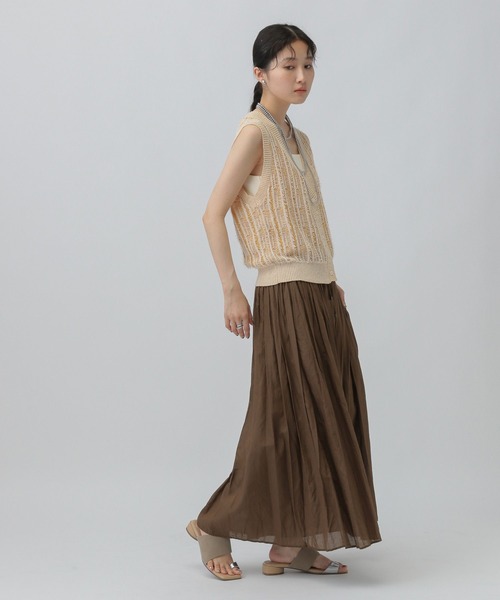 LEPSIM（レプシィム）の「コットンスカーチョ　491046（その他パンツ・レディース・ブラック/イエロー系その他/ブラウン・FREE）」の9枚目の写真