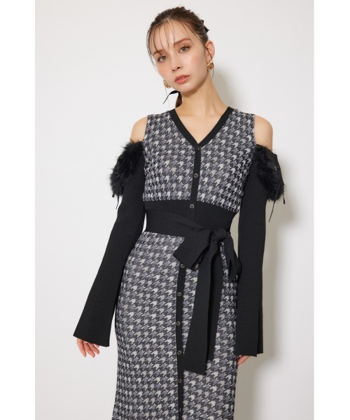 rienda(リエンダ)の「many wayフェイクファージャガードニットワンピース 秋服(ワンピース・レディース・ブラック系その他/ブラウン系その他・FREE)」の7枚目の写真