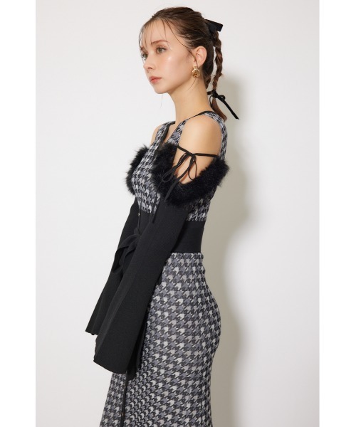 rienda(リエンダ)の「many wayフェイクファージャガードニットワンピース 秋服(ワンピース・レディース・ブラック系その他/ブラウン系その他・FREE)」の8枚目の写真