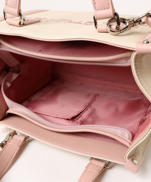 JILL STUART（ジルスチュアート）の「JILL STUART(ジル スチュアート)　パネル　2WAYハンド（ハンドバッグ・レディース・ホワイト×ブラック/ブラック/キャメル/ピンク・FREE）」の10枚目の写真