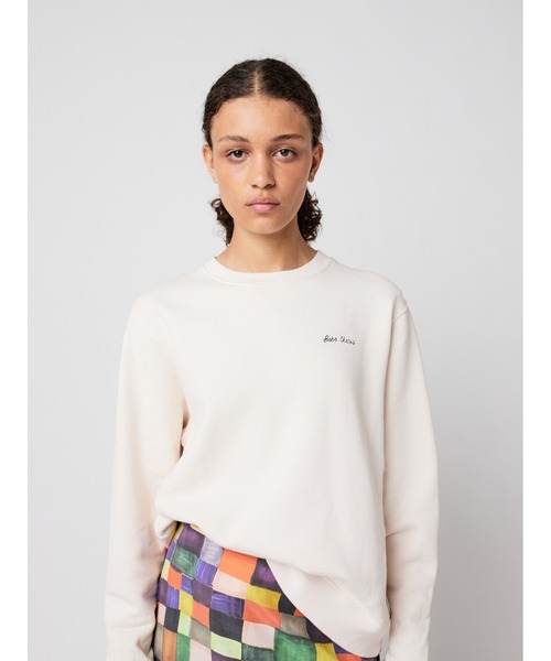 BOBO CHOSES(ボボショーズ)の「Mr Pencil fitted sweatshirt(スウェット・レディース・オフホワイト・S/M/XL/L/XS)」の1枚目の写真