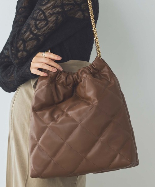 Gready Brilliant（グレディブリリアン）の「キルティングトート（トートバッグ・レディース・ブラック/ブラウン・FREE）」の7枚目の写真