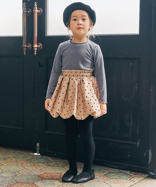 Seraph(セラフ)の「【ジュニア対応】ビスチェにもなるスカートとトップスセット(スカート・キッズ・チャコール/ピンク・80/90/100/110/120/130/140)」の7枚目の写真