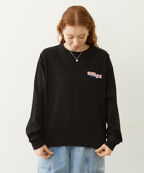 MILKFED.(ミルクフェド)の「ICING LOGO L/S TEE(Tシャツ/カットソー・レディース・ブラック/ライトピンク/ホワイト・M/L)」の3枚目の写真