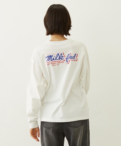 MILKFED.(ミルクフェド)の「ICING LOGO L/S TEE(Tシャツ/カットソー・レディース・ブラック/ライトピンク/ホワイト・M/L)」の11枚目の写真