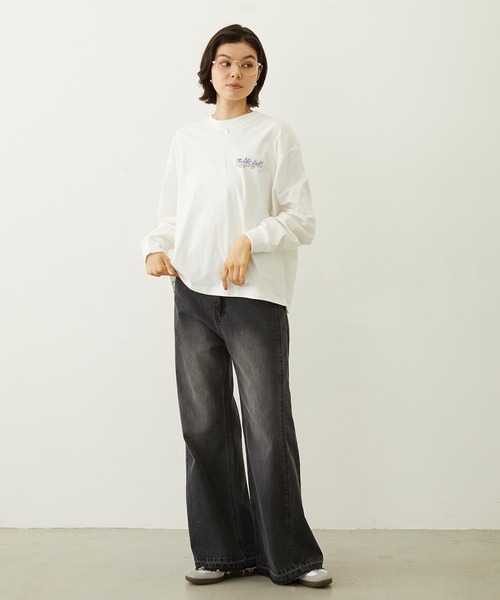 MILKFED.(ミルクフェド)の「ICING LOGO L/S TEE(Tシャツ/カットソー・レディース・ブラック/ライトピンク/ホワイト・M/L)」の12枚目の写真