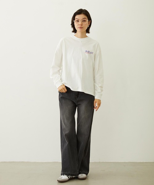 MILKFED.(ミルクフェド)の「ICING LOGO L/S TEE(Tシャツ/カットソー・レディース・ブラック/ライトピンク/ホワイト・M/L)」の14枚目の写真