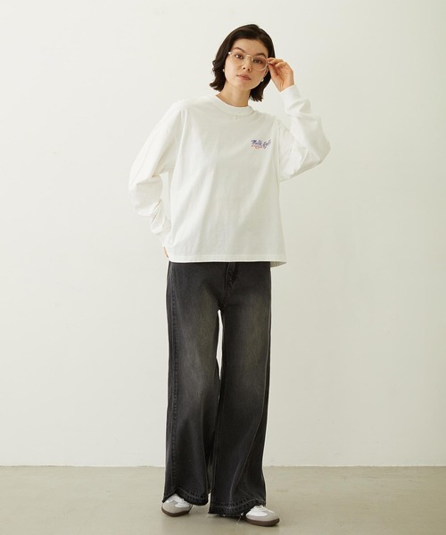 MILKFED.(ミルクフェド)の「ICING LOGO L/S TEE(Tシャツ/カットソー・レディース・ブラック/ライトピンク/ホワイト・M/L)」の15枚目の写真