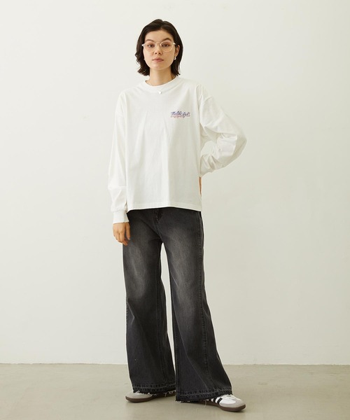 MILKFED.(ミルクフェド)の「ICING LOGO L/S TEE(Tシャツ/カットソー・レディース・ブラック/ライトピンク/ホワイト・M/L)」の16枚目の写真