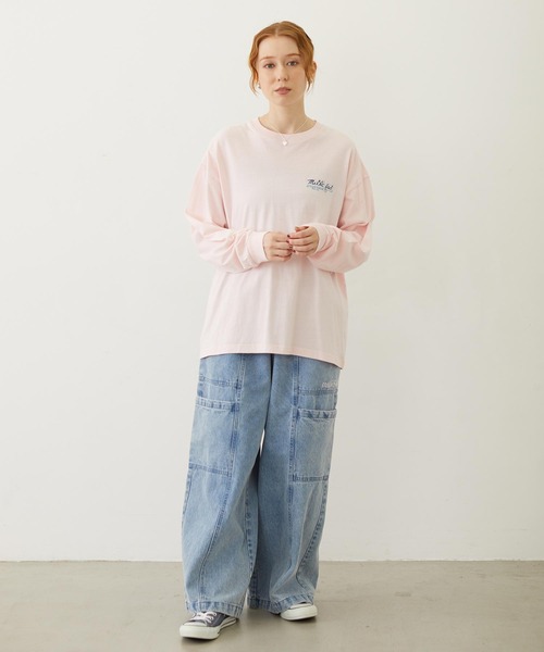 MILKFED.(ミルクフェド)の「ICING LOGO L/S TEE(Tシャツ/カットソー・レディース・ブラック/ライトピンク/ホワイト・M/L)」の7枚目の写真