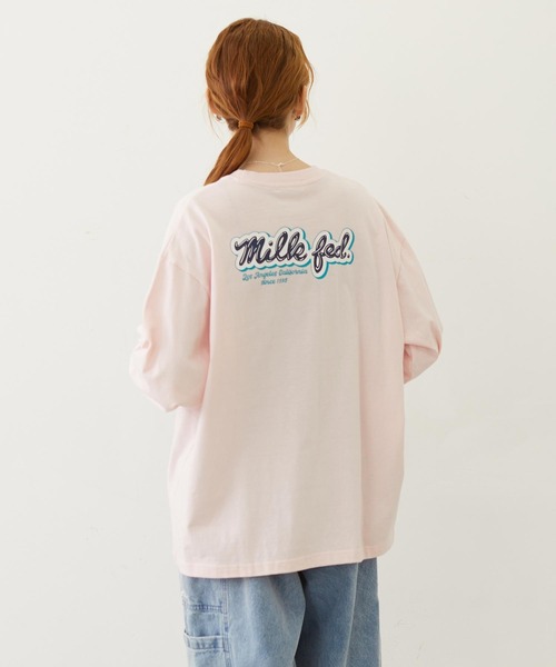 MILKFED.(ミルクフェド)の「ICING LOGO L/S TEE(Tシャツ/カットソー・レディース・ブラック/ライトピンク/ホワイト・M/L)」の5枚目の写真