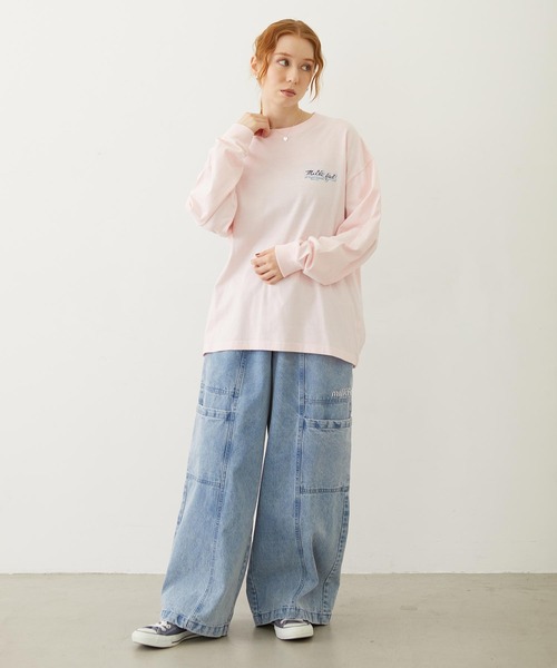 MILKFED.(ミルクフェド)の「ICING LOGO L/S TEE(Tシャツ/カットソー・レディース・ブラック/ライトピンク/ホワイト・M/L)」の9枚目の写真