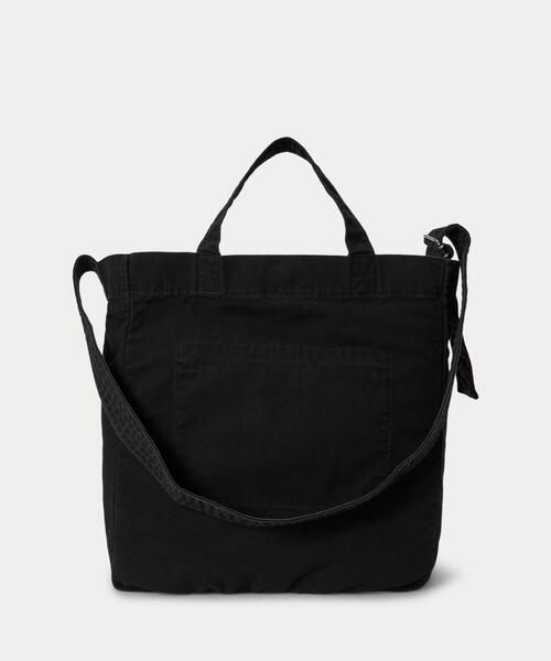 ポロ キャンバス ショッパー トート / ブラック キャンバス ショッパー トート（トートバッグ）｜POLO RALPH LAUREN