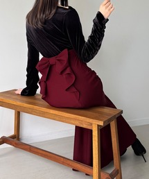 JUNOAH（ジュノア）の「バックリボンマーメイドスカート（裏地無し）（スカート・レディース）」