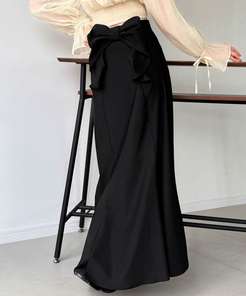 セール】バックリボンマーメイドスカート（裏地無し）（スカート