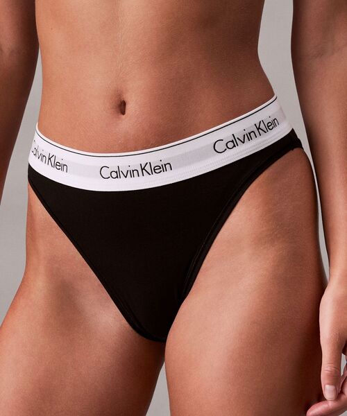 Icon Cotton Modal ハイレッグ ビキニショーツ（ショーツ）｜Calvin