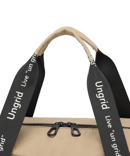 Ungrid（アングリッド）の「【Ungrid/アングリッド】　ソフトナイロンラージ拡張式ボストンバッグ　トラベル　スポーツジム用（スーツケース/キャリーバッグ・レディース・ブラック×ブラック/ブラック×ホワイト/カーキ系/ベージュ×ブラック/ネイビー×ホワイト/グレー系その他・FREE）」の16枚目の写真