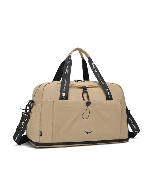 Ungrid（アングリッド）の「【Ungrid/アングリッド】　ソフトナイロンラージ拡張式ボストンバッグ　トラベル　スポーツジム用（スーツケース/キャリーバッグ・レディース・ブラック×ブラック/ブラック×ホワイト/カーキ系/ベージュ×ブラック/ネイビー×ホワイト/グレー系その他・FREE）」の10枚目の写真