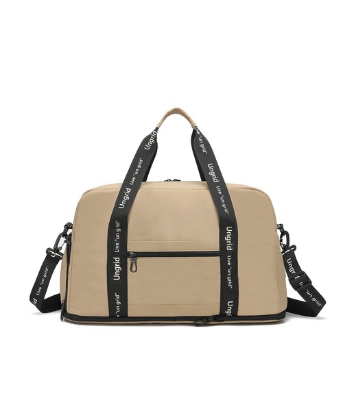 Ungrid（アングリッド）の「【Ungrid/アングリッド】　ソフトナイロンラージ拡張式ボストンバッグ　トラベル　スポーツジム用（スーツケース/キャリーバッグ・レディース・ブラック×ブラック/ブラック×ホワイト/カーキ系/ベージュ×ブラック/ネイビー×ホワイト/グレー系その他・FREE）」の12枚目の写真