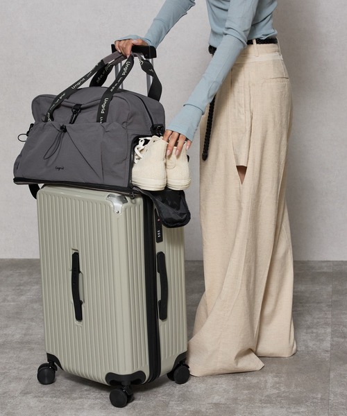 Ungrid（アングリッド）の「【Ungrid/アングリッド】　ソフトナイロンラージ拡張式ボストンバッグ　トラベル　スポーツジム用（スーツケース/キャリーバッグ・レディース・ブラック×ブラック/ブラック×ホワイト/カーキ系/ベージュ×ブラック/ネイビー×ホワイト/グレー系その他・FREE）」の9枚目の写真