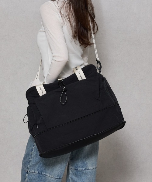 Ungrid/アングリッド】 ソフトナイロンラージ拡張式ボストンバッグ