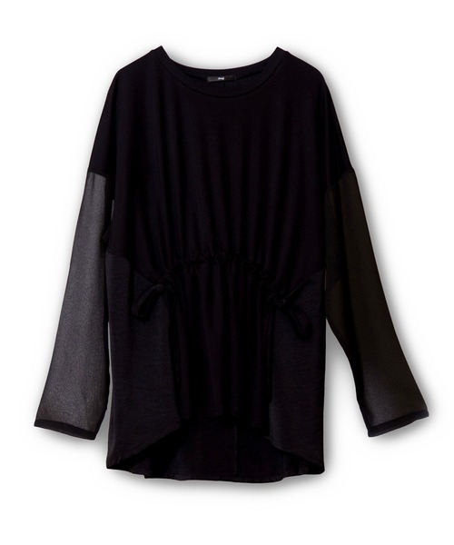 OSMOSIS(オズモーシス)の「切替ギャザーTシャツ(Tシャツ/カットソー・レディース・アイボリー/グレー/ブラック・ONE SIZE)」の8枚目の写真