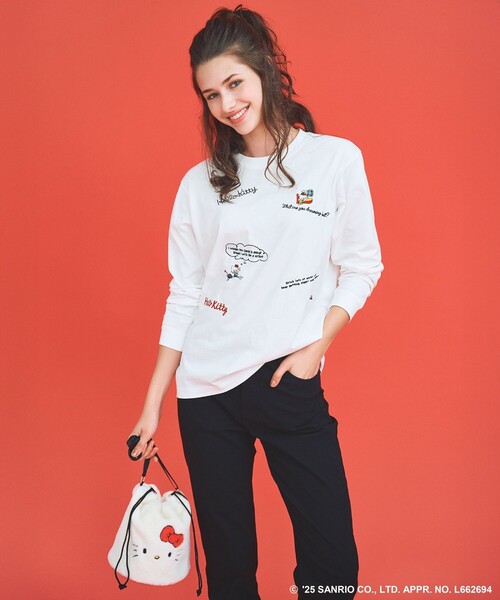 ANY(エニィ)の「【ハローキティ×ANY】フェイクファーバッグ(ショルダーバッグ・レディース・ホワイト系・F)」の5枚目の写真