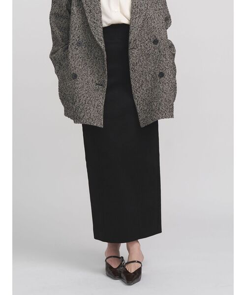 LAGUNAMOON（ラグナムーン）の「コットンツイルロングスカート（スカート・レディース・ブラック/ベージュ・SMALL/MEDIUM）」の2枚目の写真