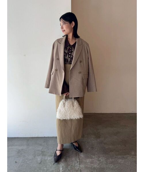 LAGUNAMOON（ラグナムーン）の「コットンツイルロングスカート（スカート・レディース・ブラック/ベージュ・SMALL/MEDIUM）」の7枚目の写真