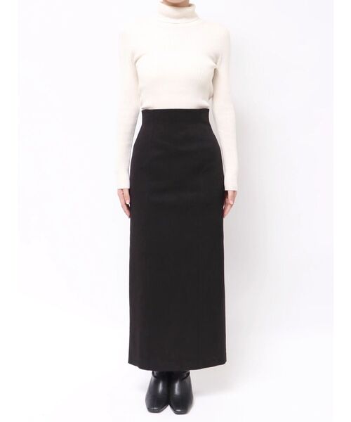 LAGUNAMOON（ラグナムーン）の「コットンツイルロングスカート（スカート・レディース・ブラック/ベージュ・SMALL/MEDIUM）」の14枚目の写真