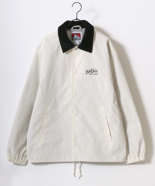 BEN DAVIS（ベンデイビス）の「BEN DAVIS/ベンデイビス OLD SIGN COACHES JACKET/オーバーサイズ バックプリント コーチジャケット/襟コーデュロイ ハンティング ジャケット/レディース メンズ（ナイロンジャケット・メンズ・オフホワイト/ブラック/ブラウン/チャコール・XL/M/L）」の13枚目の写真