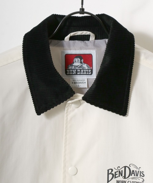 BEN DAVIS（ベンデイビス）の「BEN DAVIS/ベンデイビス OLD SIGN COACHES JACKET/オーバーサイズ バックプリント コーチジャケット/襟コーデュロイ ハンティング ジャケット/レディース メンズ（ナイロンジャケット・メンズ・オフホワイト/ブラック/ブラウン/チャコール・XL/M/L）」の21枚目の写真