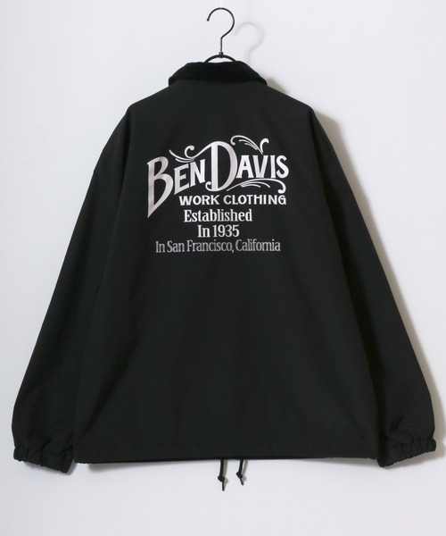 BEN DAVIS（ベンデイビス）の「BEN DAVIS/ベンデイビス OLD SIGN COACHES JACKET/オーバーサイズ バックプリント コーチジャケット/襟コーデュロイ ハンティング ジャケット/レディース メンズ（ナイロンジャケット・メンズ・オフホワイト/ブラック/ブラウン/チャコール・XL/M/L）」の16枚目の写真