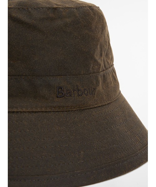 Barbour（バブアー）の「ワックス コットン スポーツ ハット（バケットハット）（ハット・メンズ・グリーン/ブラック/オリーブ/ネイビー・MEDIUM/LARGE）」の6枚目の写真