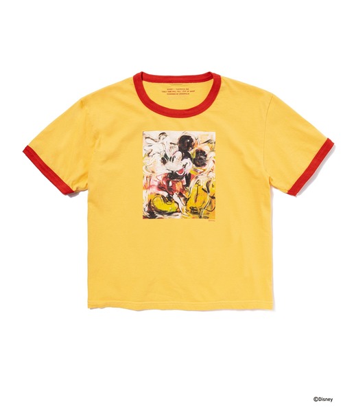 Disney(ディズニー)の「MICKEY MOUSE / RINGER T-SHIRT B(Tシャツ/カットソー・メンズ・イエロー・S/M/SHORT)」の9枚目の写真