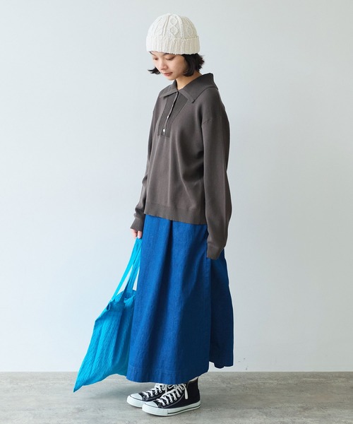 bulle de savon（ビュルデサボン）の「●14G mochi mochi cotton プルオーバー（ニット/セーター・レディース・ブラウン/ブルーグレー/カーキ・FREE）」の12枚目の写真