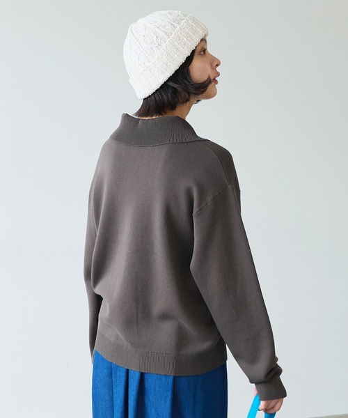 bulle de savon（ビュルデサボン）の「●14G mochi mochi cotton プルオーバー（ニット/セーター・レディース・ブラウン/ブルーグレー/カーキ・FREE）」の7枚目の写真