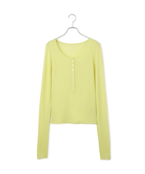 セール】ヘンリーネックカットオフウールプルオーバー（Tシャツ