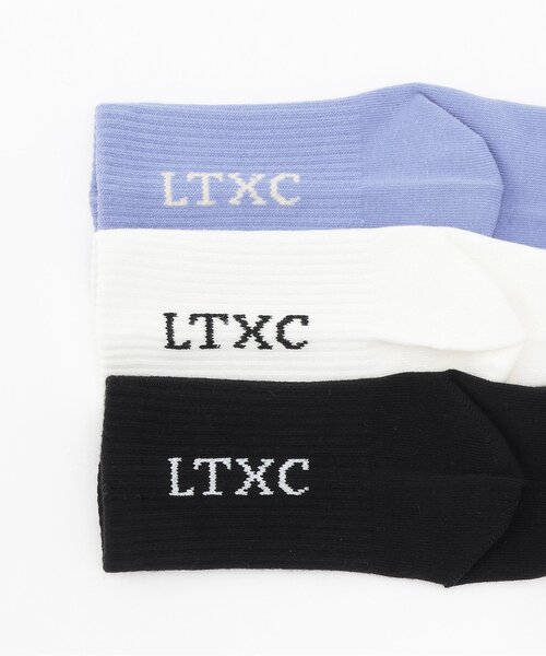 LOVETOXIC(ラブトキシック)の「【抗菌防臭】バックLTXCクルーソックス(ソックス/靴下・キッズ・ブルーグレー/ブラック/オフホワイト・F)」の5枚目の写真