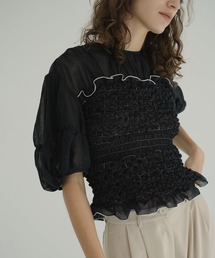 CLANE | COLOR STITCHED SHIRRING TOPS(シャツ/ブラウス)