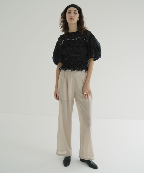 COLOR STITCHED SHIRRING TOPS（シャツ/ブラウス）｜CLANE
