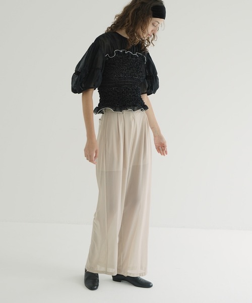 COLOR STITCHED SHIRRING TOPS（シャツ/ブラウス）｜CLANE