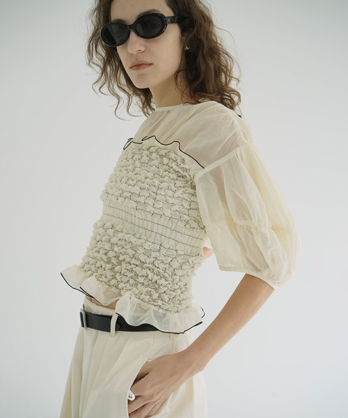 トップス Shirring Blouse SLY | SHEER SHIRRING BUSTIER トップス (その他トップス