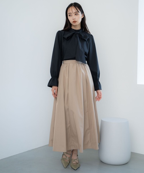 NOELA(ノエラ)の「ボウタイフリルブラウス(シャツ/ブラウス・レディース・ブラック/オフホワイト・フリー)」の7枚目の写真