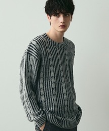 Shoowtime(VE^C)Jacquard Crewneck Knit / WK[hN[lbNjbg(jbg/Z[^[)