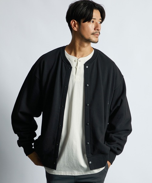 LANVIN en Bleu（ランバンオンブルー）の「14オンス ヘビーウェイト スウェットカーディガン（Tシャツ/カットソー・メンズ・ブラック/チャコールグレー・46/52/50/48）」の7枚目の写真