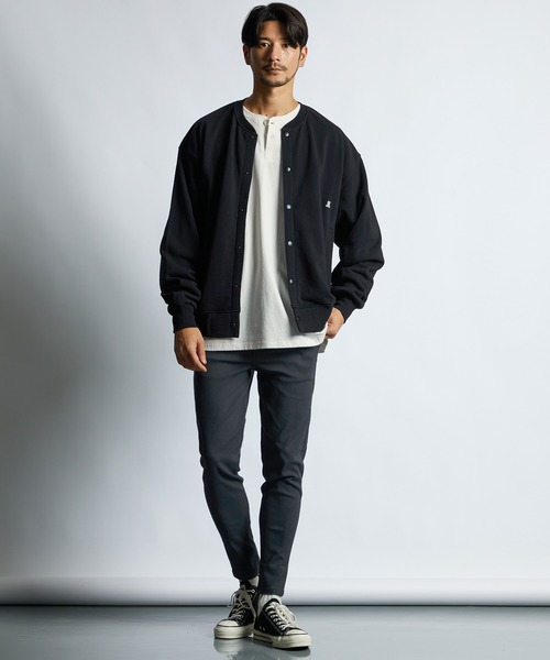 LANVIN en Bleu（ランバンオンブルー）の「14オンス ヘビーウェイト スウェットカーディガン（Tシャツ/カットソー・メンズ・ブラック/チャコールグレー・46/52/50/48）」の4枚目の写真